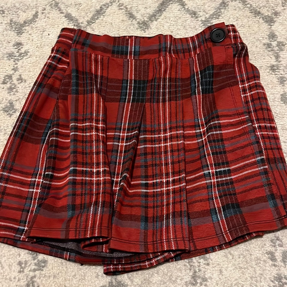 Hollister plaid skirt red size s